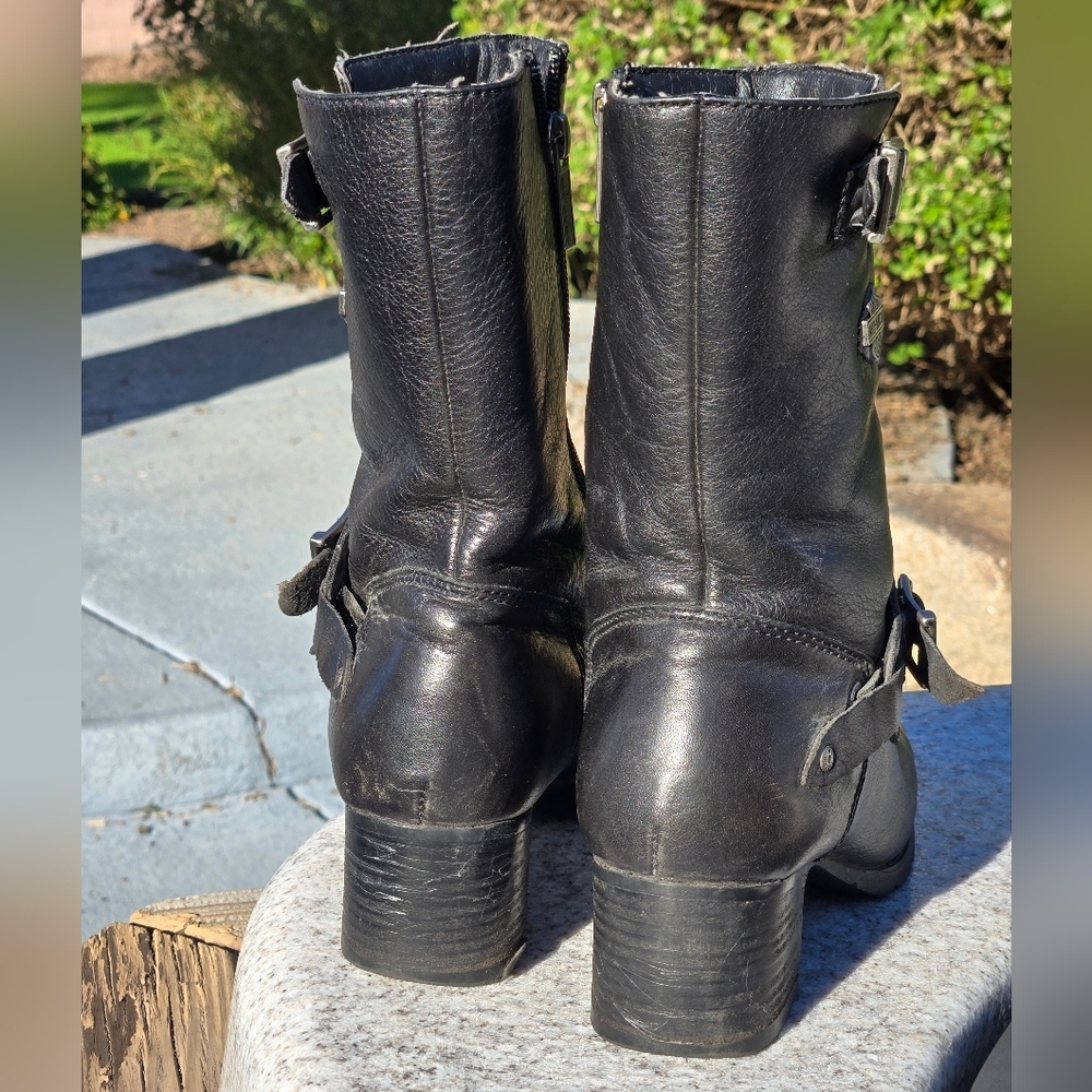 Harley Davidson Womens  Sz 8 US Serita Black Leather Riding Boots - Picture 5 of 16
